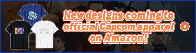 New designs coming to official Capcom apparel on Amazon！